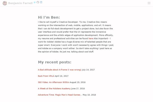 benfarrell.com site used RichOne