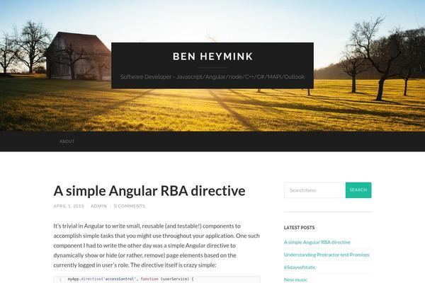 Hemingway theme site design template sample