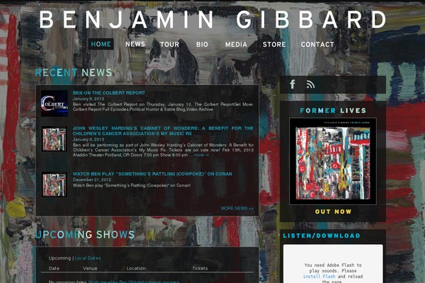 benjamingibbard.net site used Bentheme