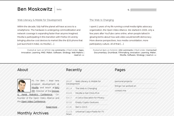 benmoskowitz.com site used Kneath-hemingway-8d3b196