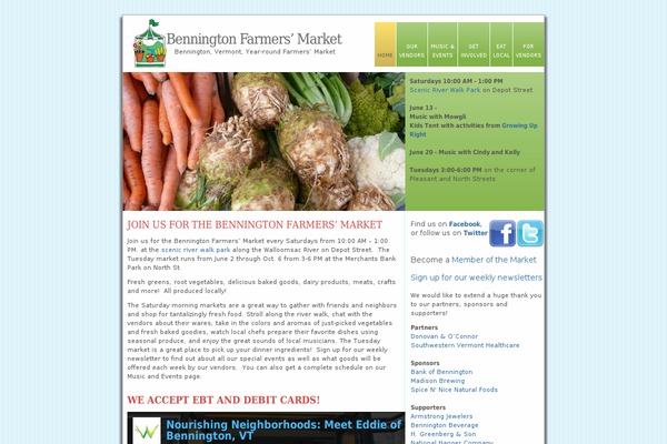 benningtonfarmersmarket.org site used Wfm