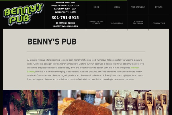 bennyspub.com site used Pub-pro