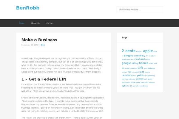 Enterprise Pro theme site design template sample