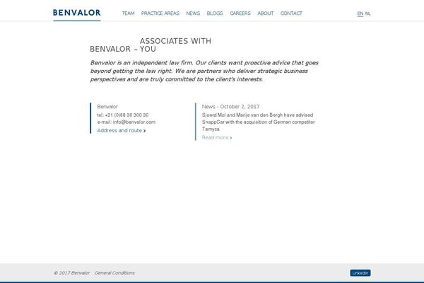 benvalor.com site used Benvalor