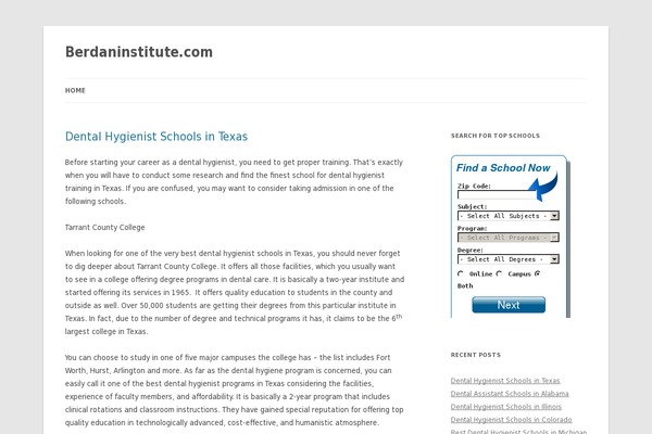 Twenty Twelve theme site design template sample
