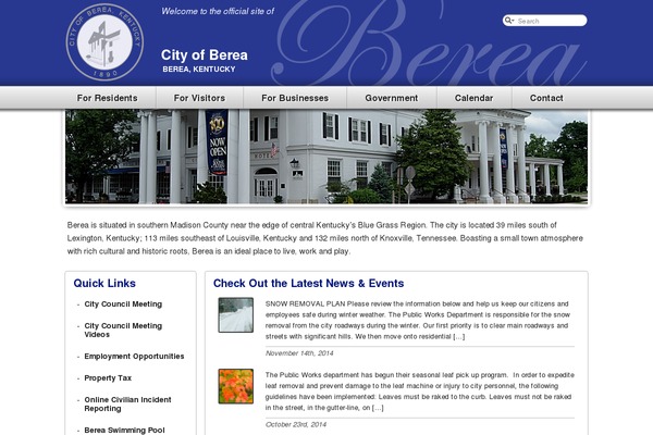 bereaky.gov site used Berea