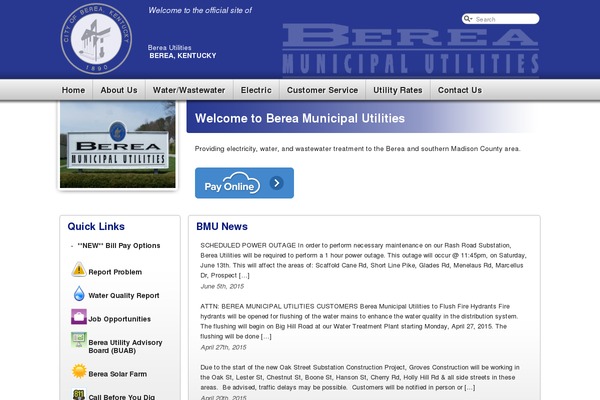 bereautilities.com site used Berea