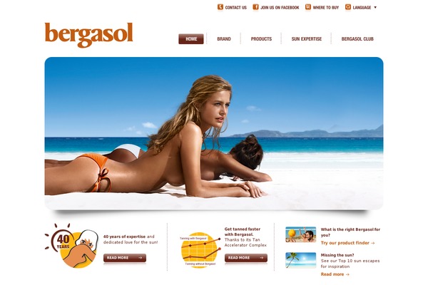 bergasol.com site used Bergasol