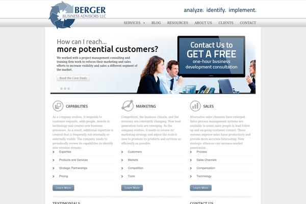 Berger theme site design template sample