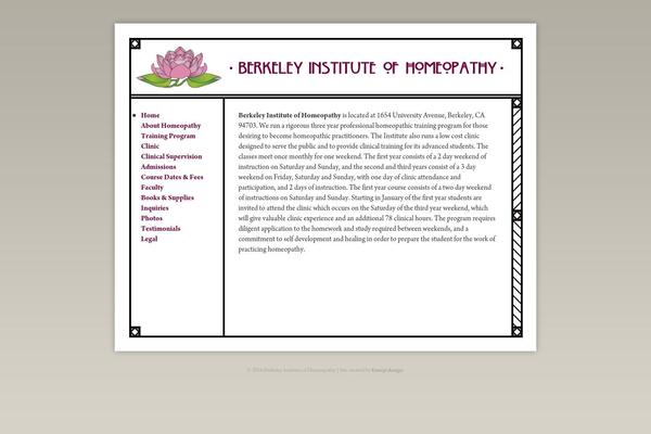 berkeleyinstituteofhomeopathy.com site used Berkeleyinstitute
