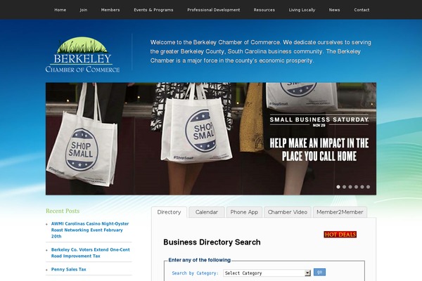 berkeleysc.org site used Berkeleychamber