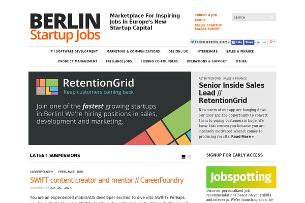 berlinstartupjobs.com site used Startup-jobs
