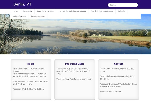 berlinvt.org site used Vt-responsive