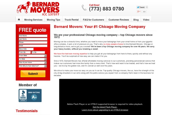 bernardmovers.com site used Bernard