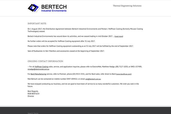 bertech.com.au site used Bertech