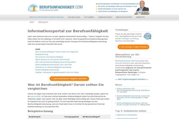 berufsunfaehigkeit.com site used Businesscards