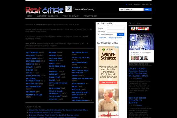 Site using Article-directory-redux plugin