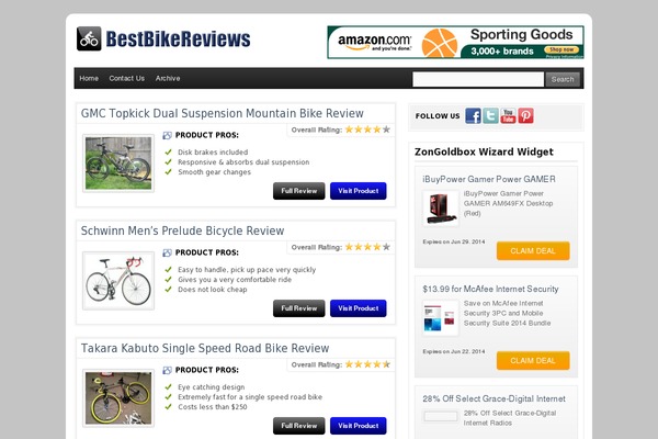 bestbikereviews.info site used Intensivoreviewtheme