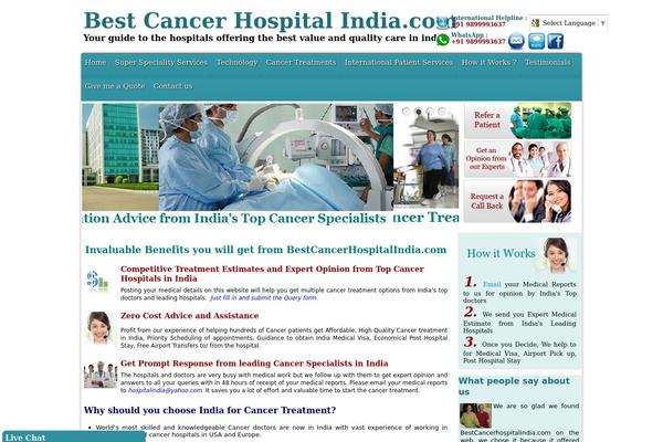 bestcancerhospitalindia.com site used Akita