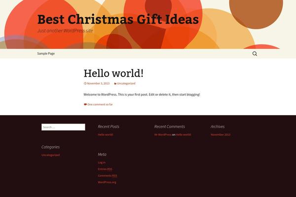 Twenty Thirteen theme site design template sample