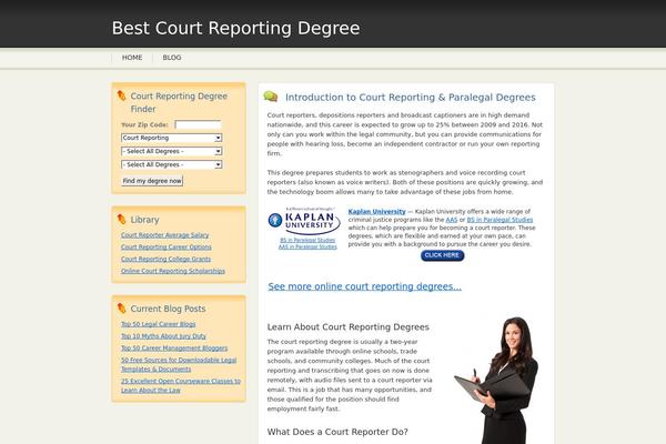 bestcourtreportingdegree.com site used Orange-pop