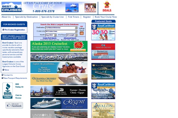 bestcruises.com site used Cruisestoalaska