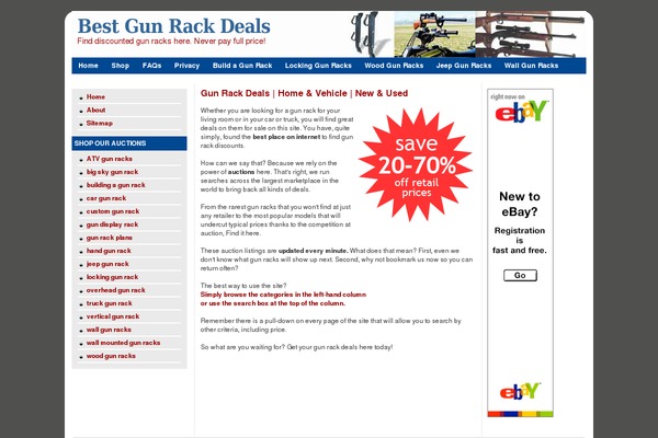 bestgunrack.com site used Bans-wordpress