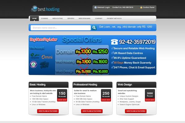besthosting.pk site used Besthosting