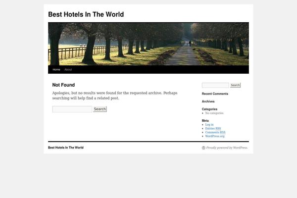 Twenty Ten theme site design template sample