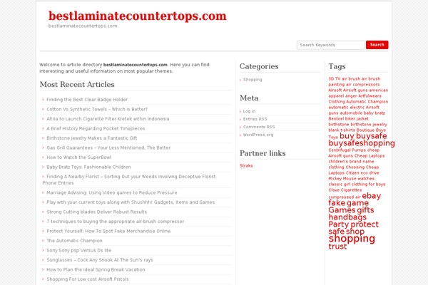 Article Directory theme site design template sample