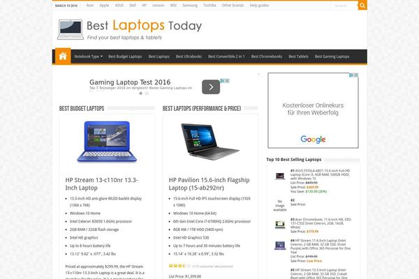WordPress website example screenshot