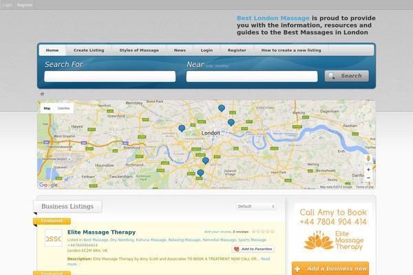 Vantage theme site design template sample
