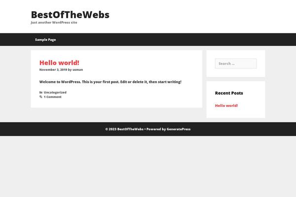 GeneratePress theme site design template sample