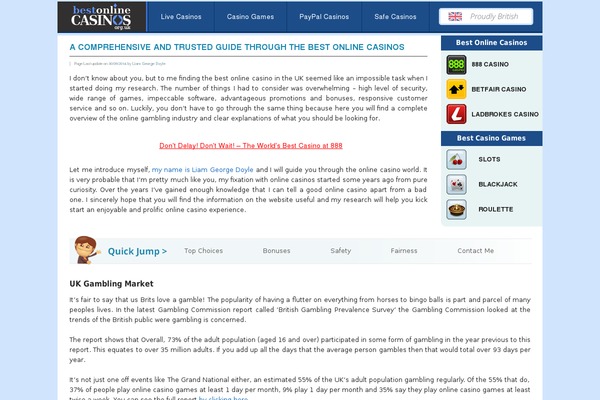 WordPress website example screenshot