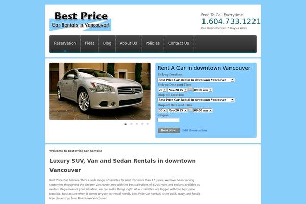 Car-rental theme site design template sample