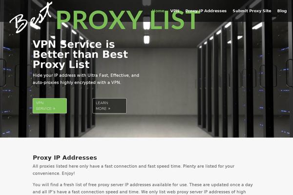 bestproxylist.com site used Best-proxy-list-2016