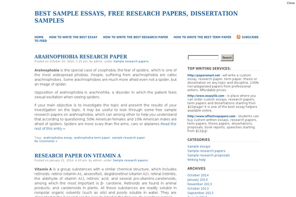 bestsamplepapers.com site used Plainscape