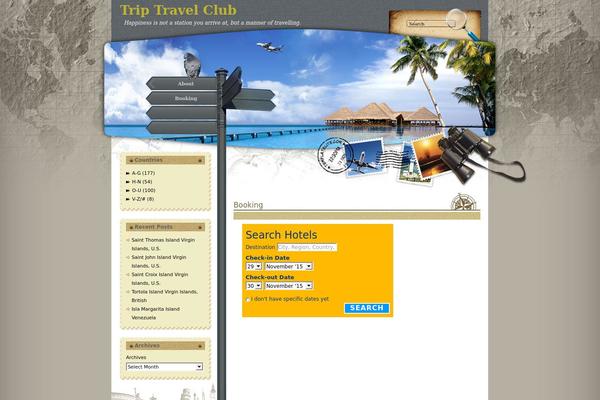 Exotic-vacation theme site design template sample