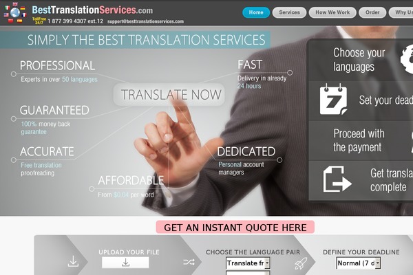 besttranslationservices.com site used Translation