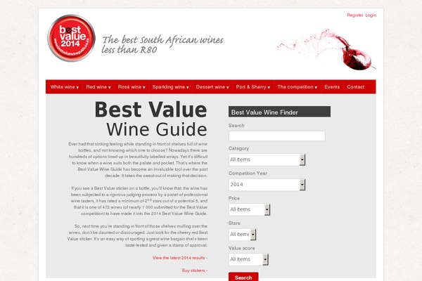 bestvaluewineguide.com site used Bestvalue