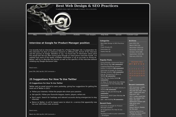 bestwebdesignseo.com site used I-blog