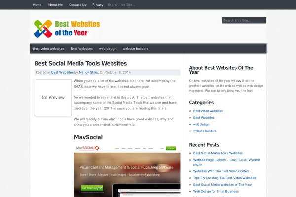 bestwebsitesoftheyear.com site used JustBlue