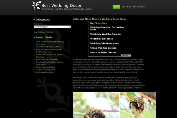 bestweddingdecor.info site used Customize