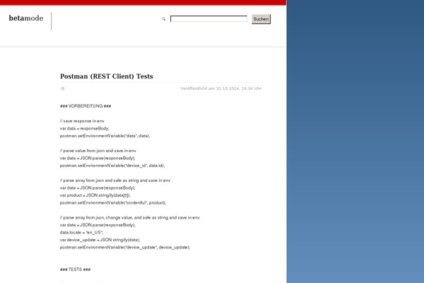 betamode.de site used Betamode