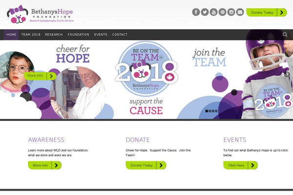 bethanyshope.org site used Hope-charity-theme-v1.7