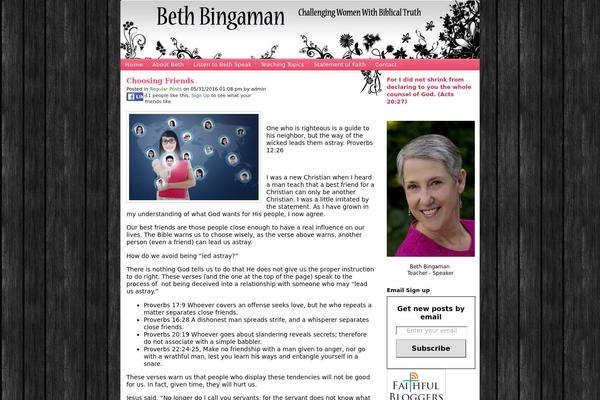 bethbingaman.com site used Ligneous