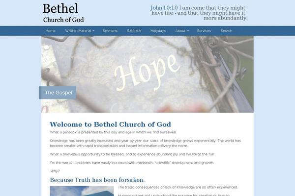 bethelcog.org site used Bethelcog