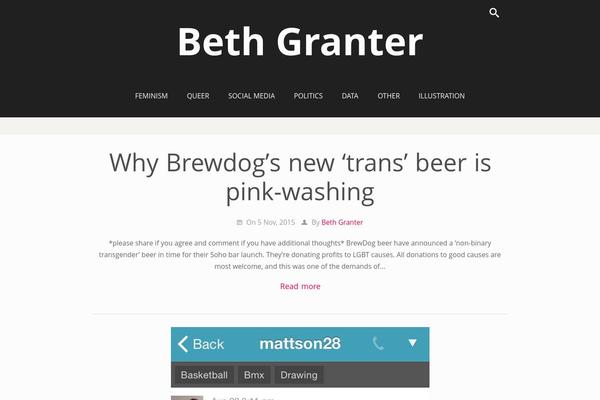 bethgranter.com site used Sublime Press