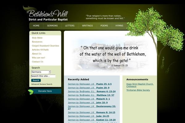 Bethlehem website example screenshot