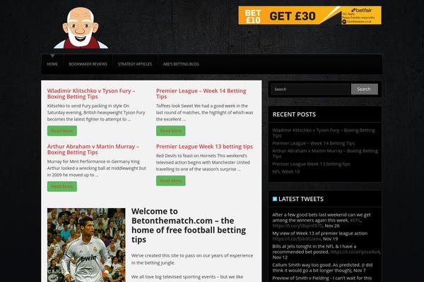 Sportsbetting theme site design template sample